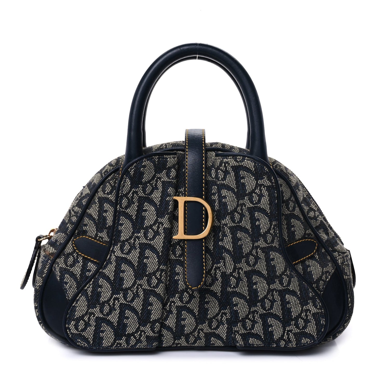 Monogram Mini Saddle Bowler Navy Blue