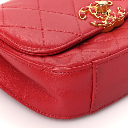 Chanel Lambskin Quilted  19 Waist Bag Red Red 8 of 9