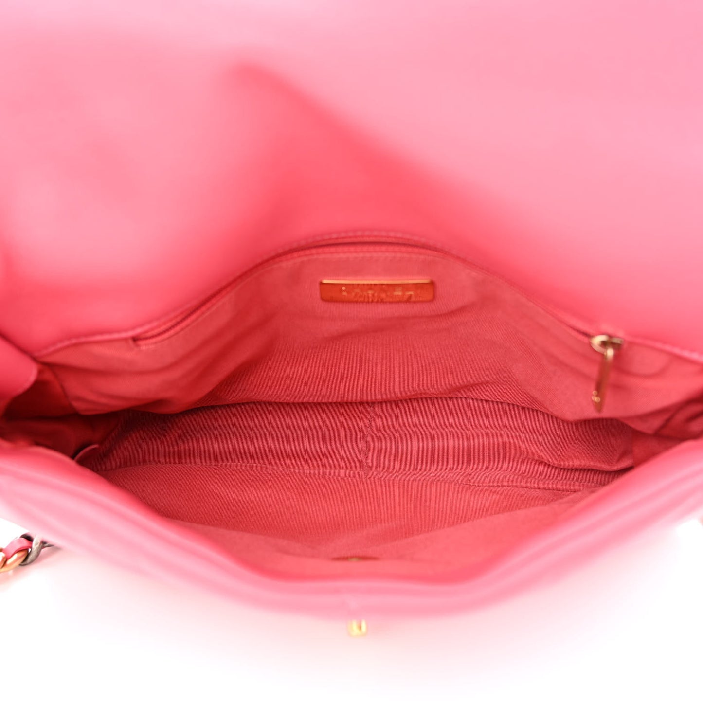 Goatskin Quilted Large Chanel 19 Flap Dark Pink