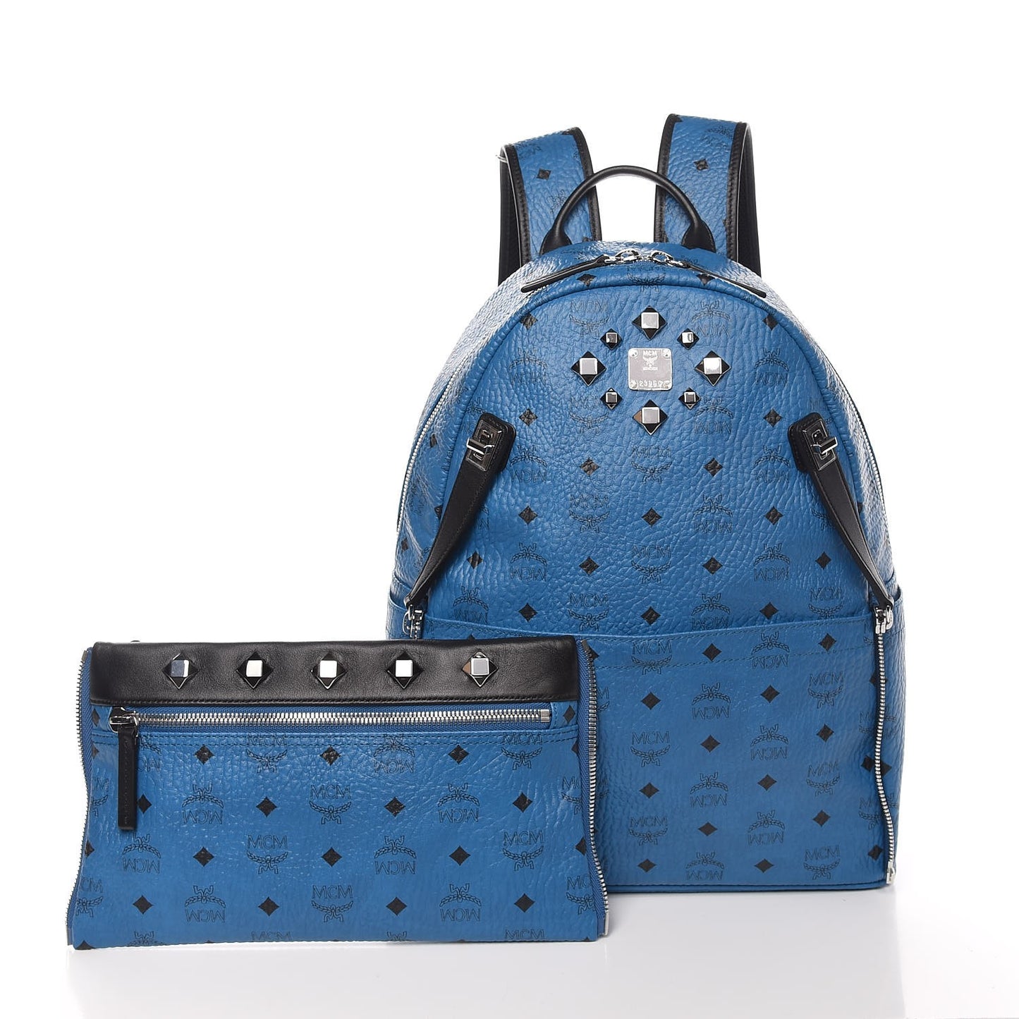 Visetos Studded Medium Dual Stark Backpack Munich Blue