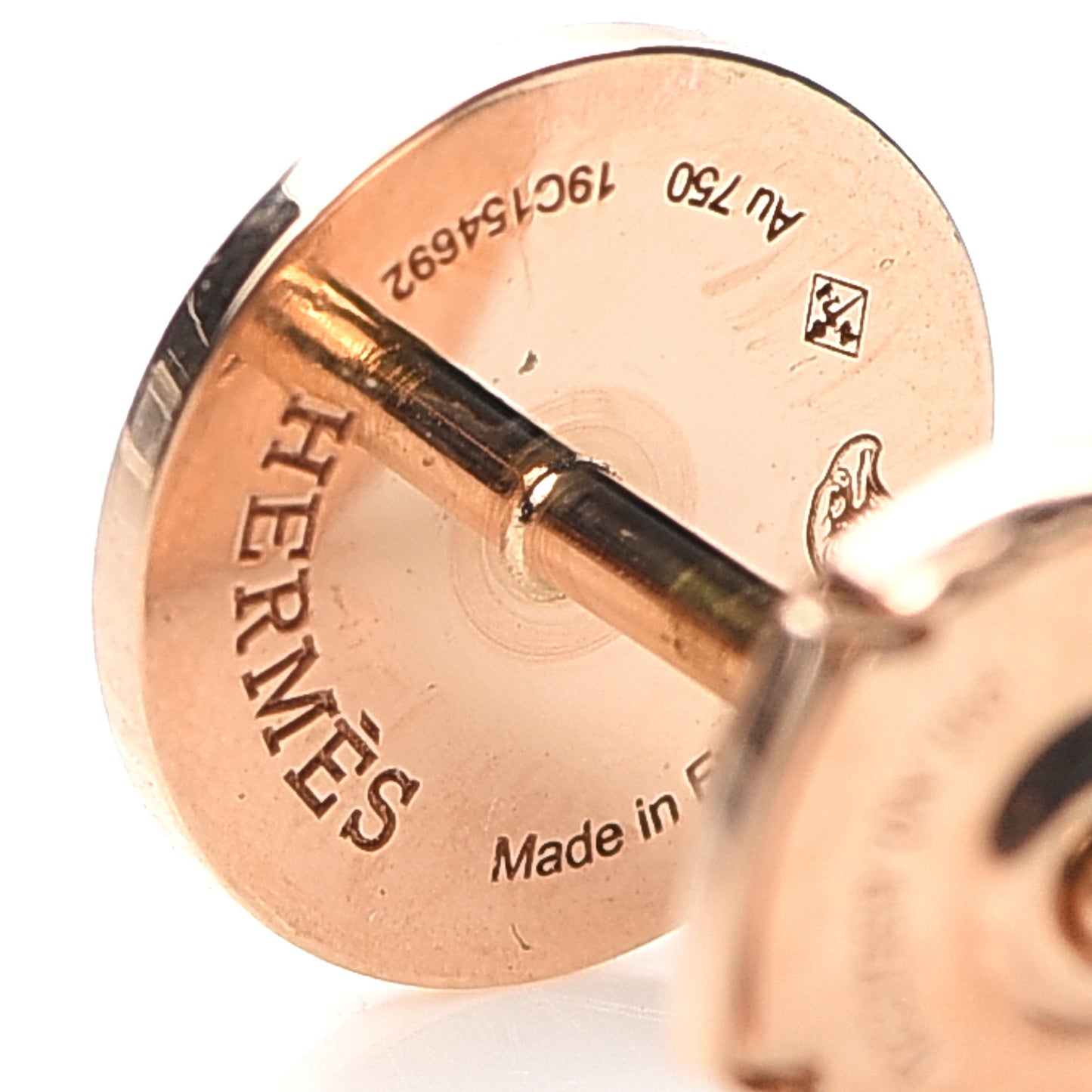 18K Rose Gold TPM Ex-Libris Stud Earrings