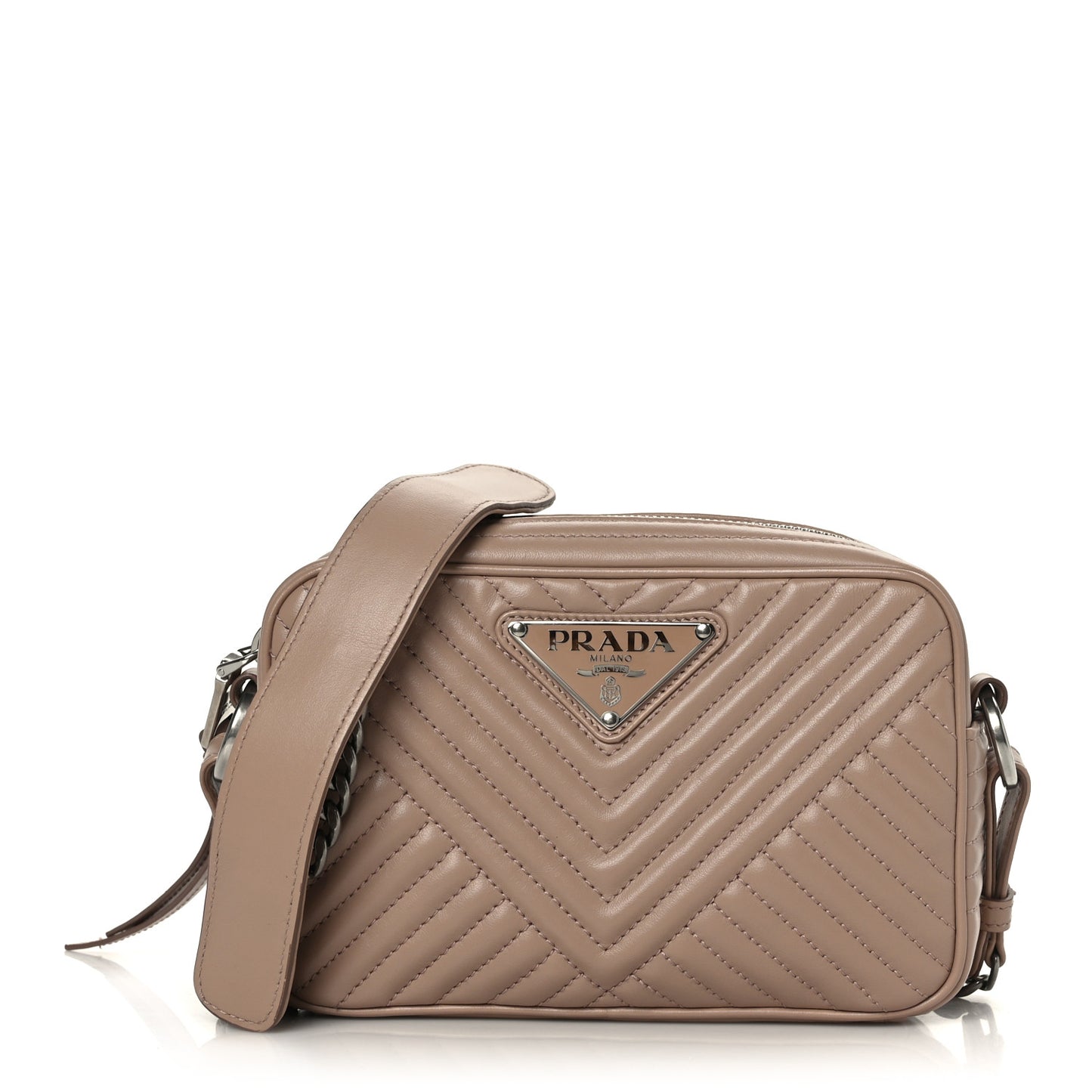 Soft Calfskin Impunture Diagramme Camera Bag Cipria