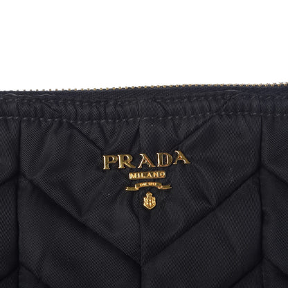 Prada Tessuto Nylon Chevron Quilted Wrislet Nero Black 8 of 8
