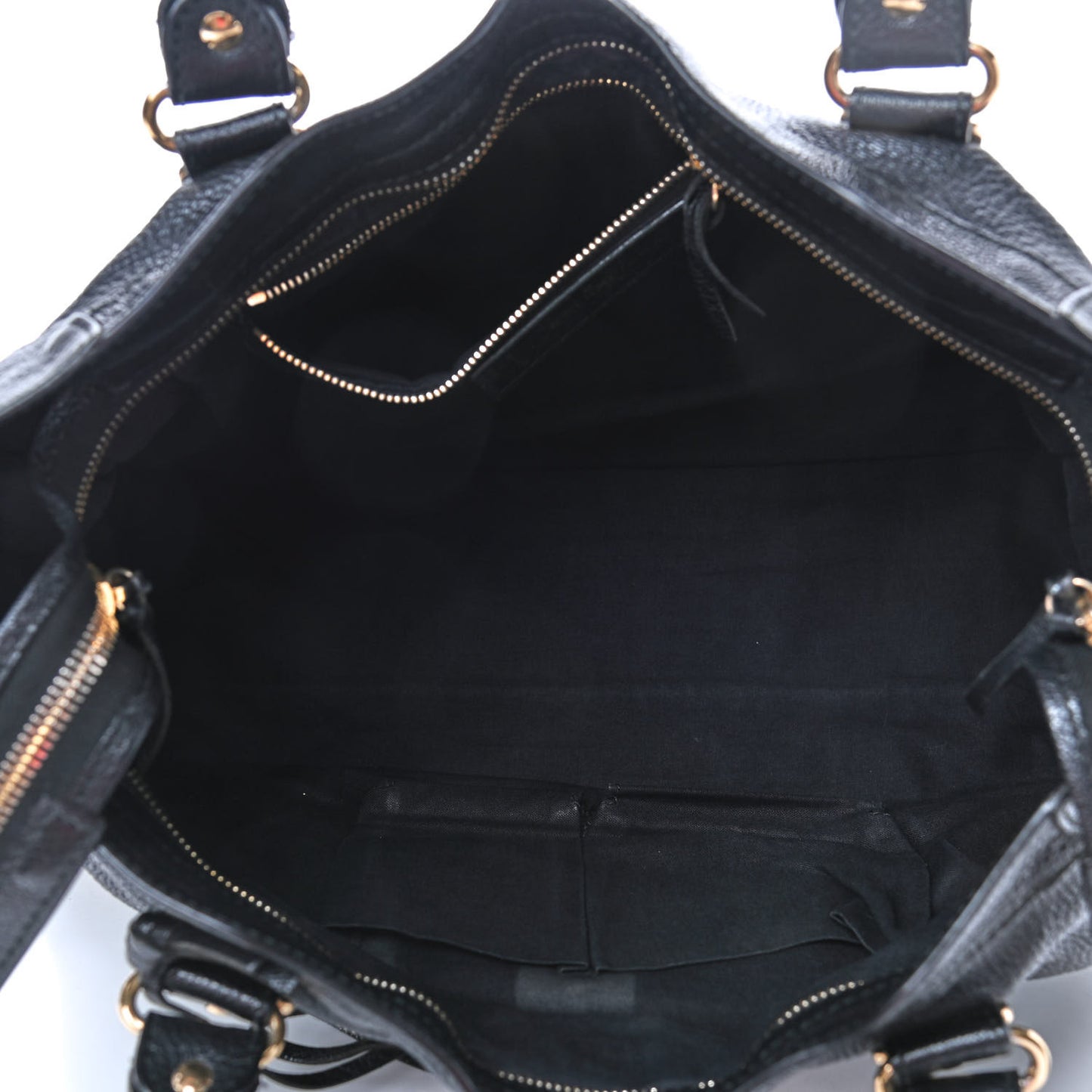 Chevre Gold Metallic Edge Hardware City Black