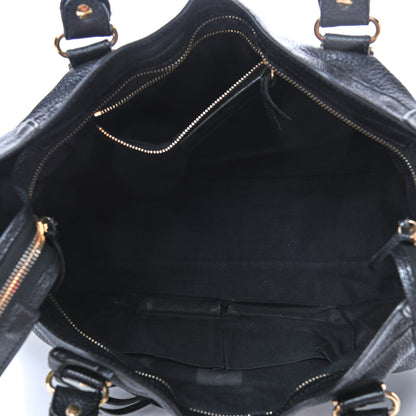 Balenciaga Chevre Gold Metallic Edge Hardware City Black 4 of 8