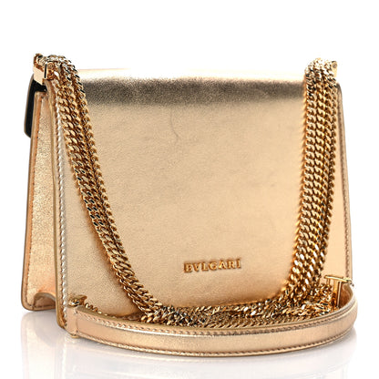 Bulgari Metallic Nappa Serpenti Forever Shoulder Bag Gold 3 of 8