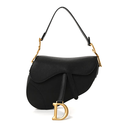 Christian Dior Grained Calfskin Saddle Bag Black 1 of 10