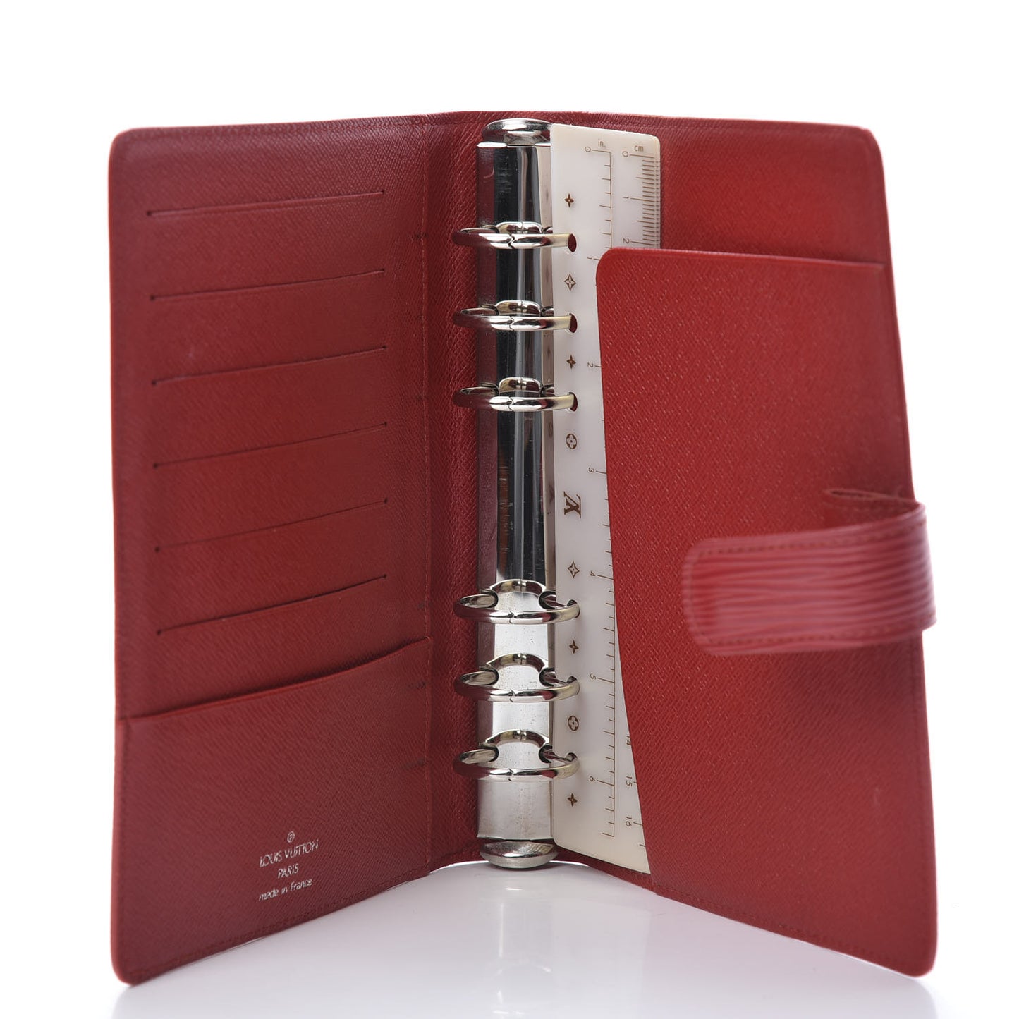 Epi Medium Ring Agenda Cover Rouge
