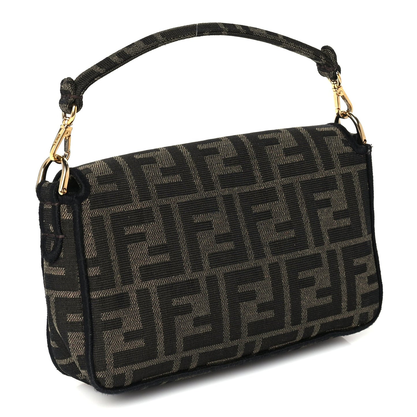 Fabric Jacquard FF 1974 Mini Baguette Tobacco Moro Black