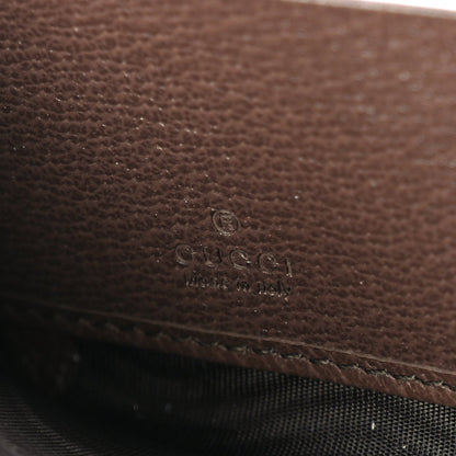 Gucci Monogram Jumbo GG Textured Dollar Calfskin Diana Zip Around Continental Wallet Camel Ebony New Acero 8 of 8