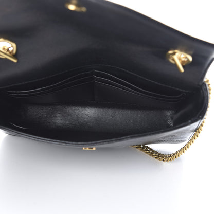 Balenciaga Shiny Goatskin Logo Embossed BB Chain Wallet Black 5 of 15