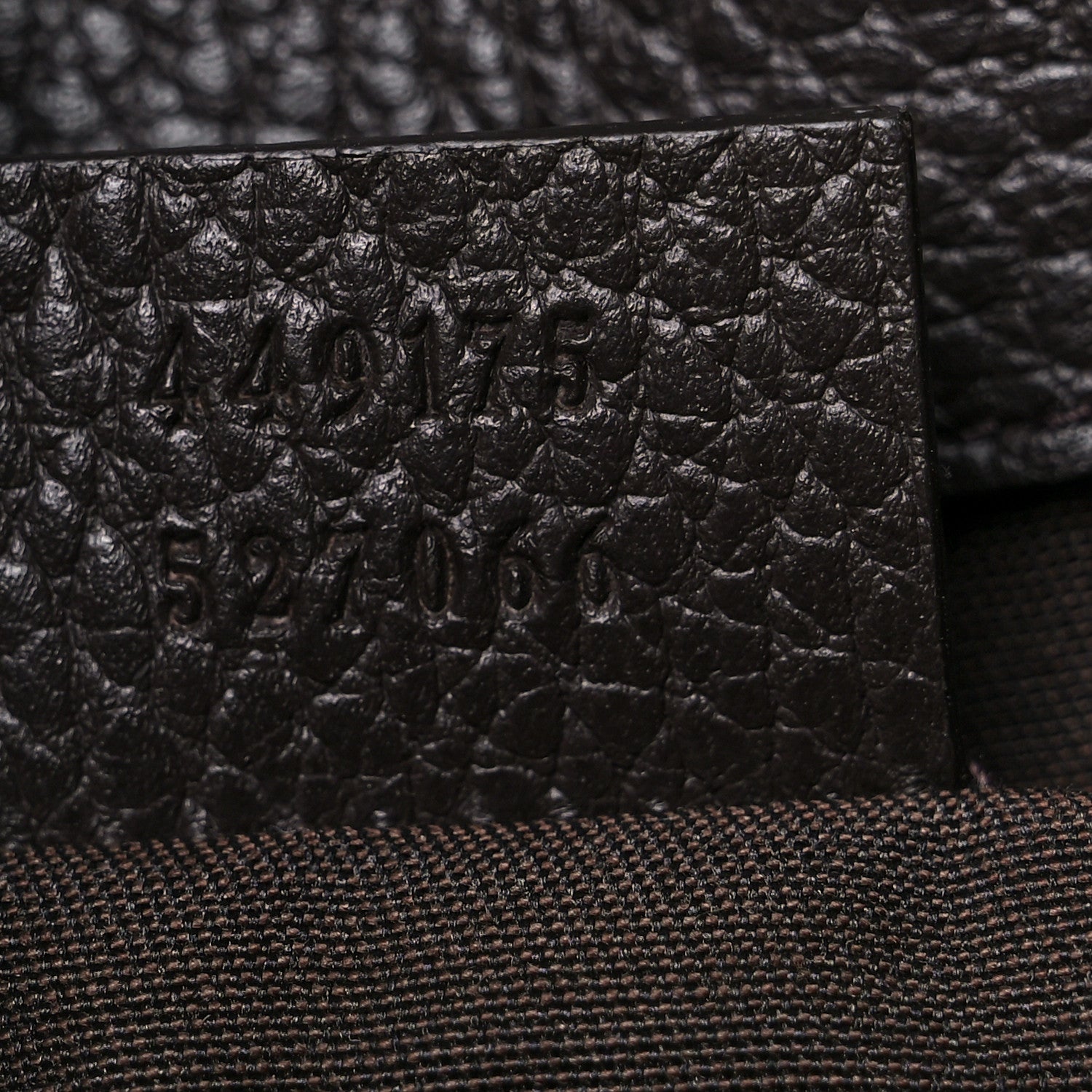 Gucci Monogram Dollar Calfskin O Drawstring Backpack Beige Ebony Testa di Moro Dark Chocolate 8 of 17