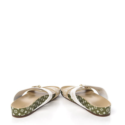 Louis Vuitton Monogram Giant Bom Dia Flat Mule Sandals 40 White Moka 5 of 10