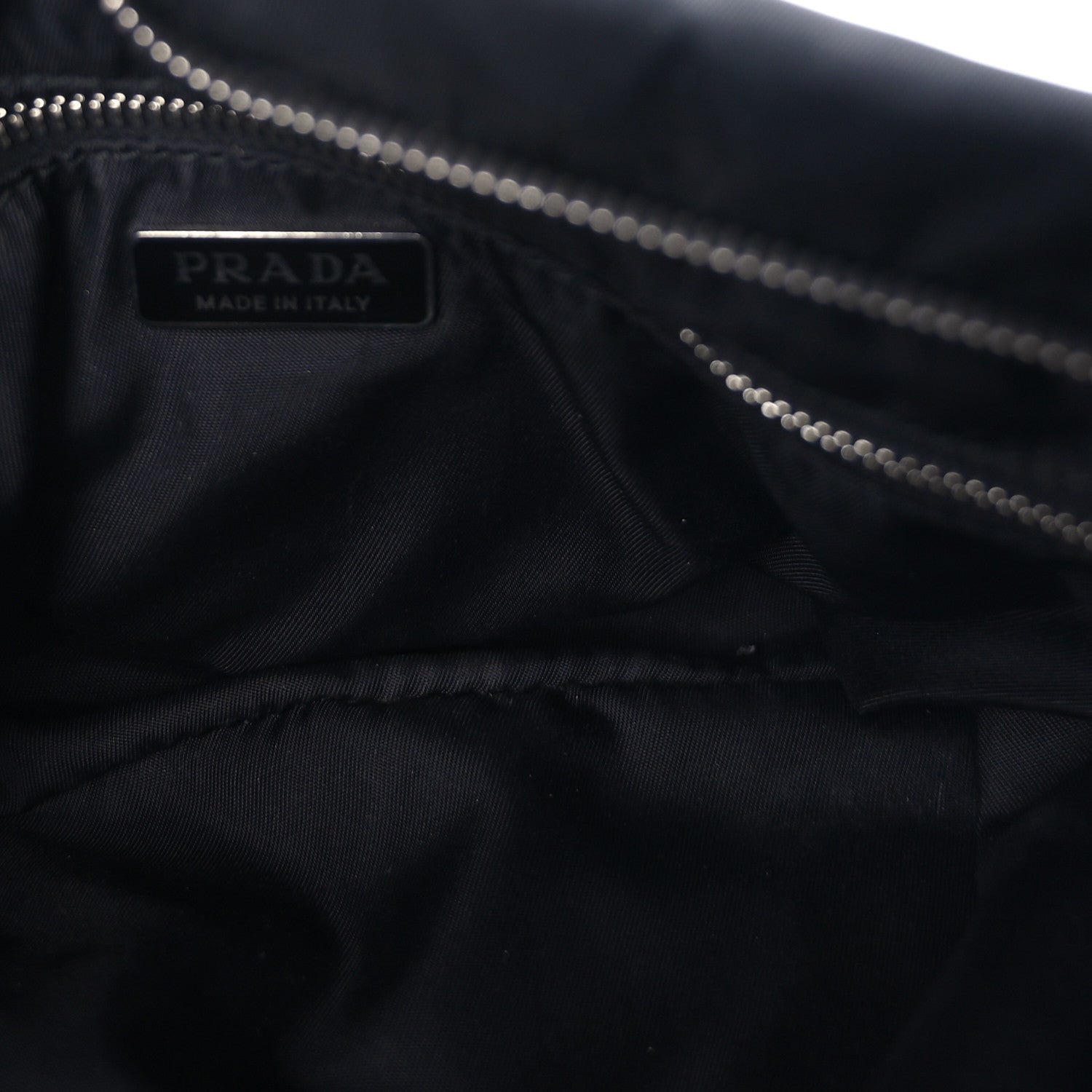 Prada Tessuto Nylon Crystal Clutch Bag Black 4 of 8