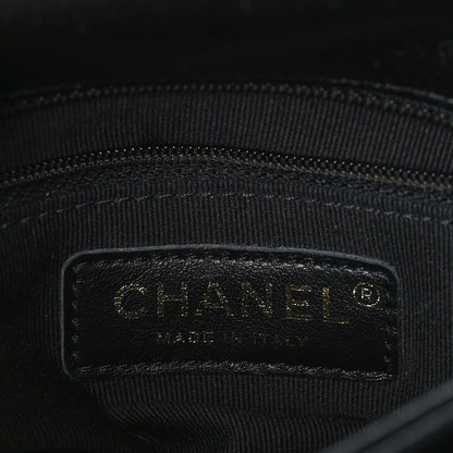 Chanel Lambskin Quilted Small Chain Top Handle Flap  Black 5 of 9