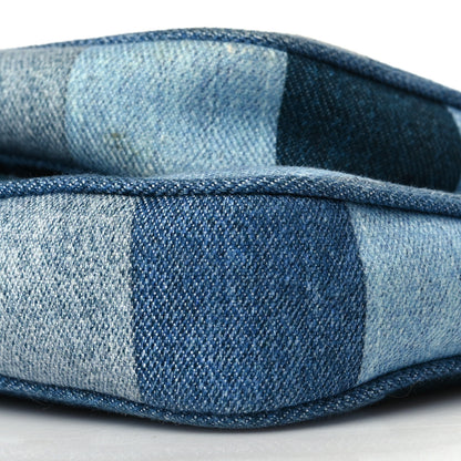 Louis Vuitton Denim Damier Monogram Patchwork Multi Pochette Accessories Blue Rouge 9 of 10