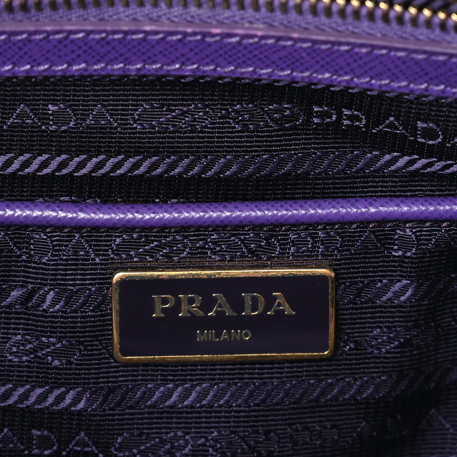 Prada Saffiano Medium Galleria Double Zip Tote Viola 5 of 8