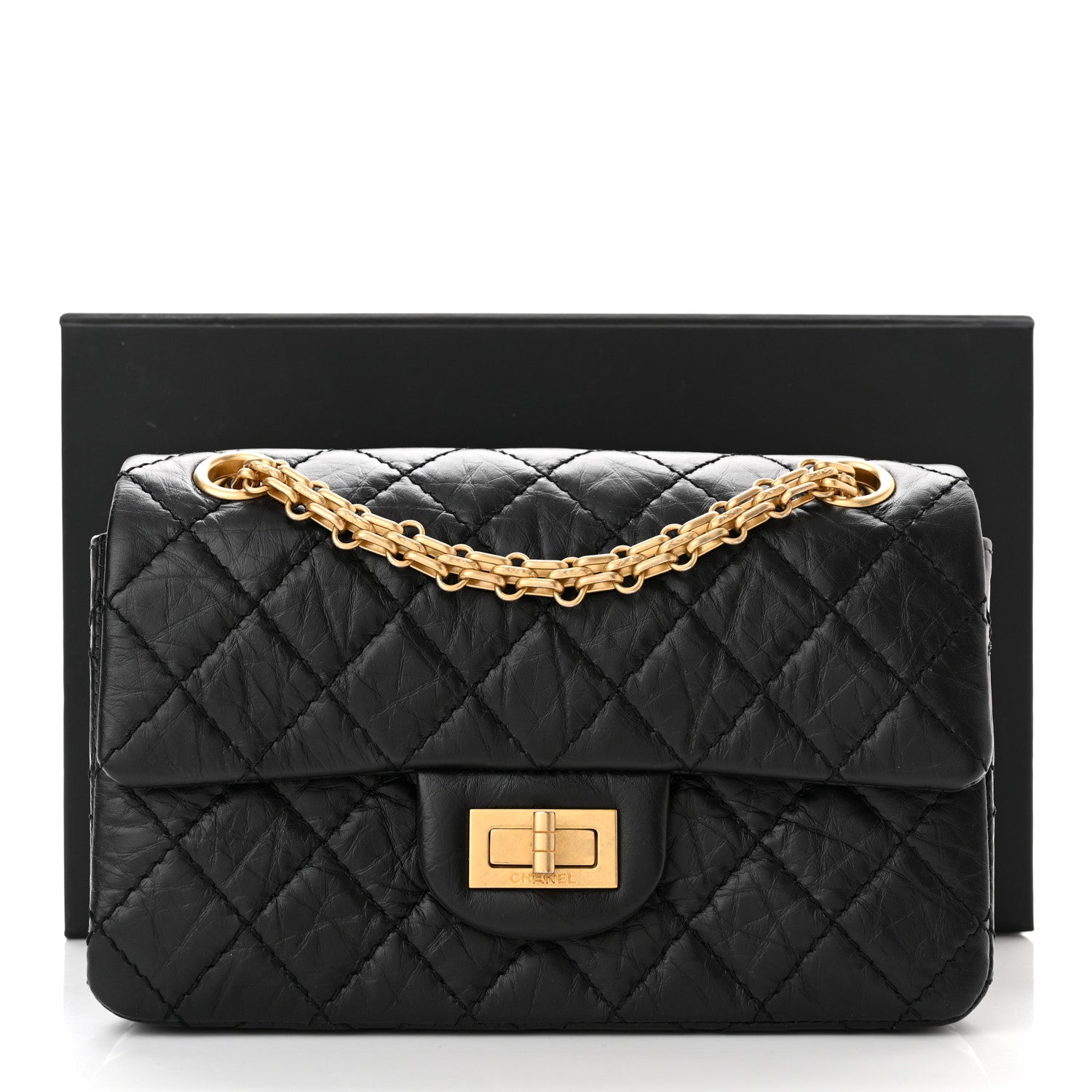 Chanel Aged Calfskin Quilted 2.55 Reissue Mini Flap Black 11 of 11