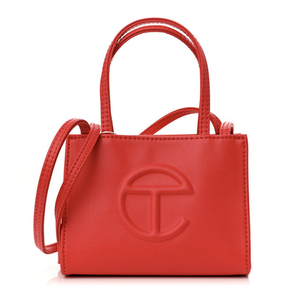Telfar Vegan Leather Small Shopping Bag Red 1 of 10