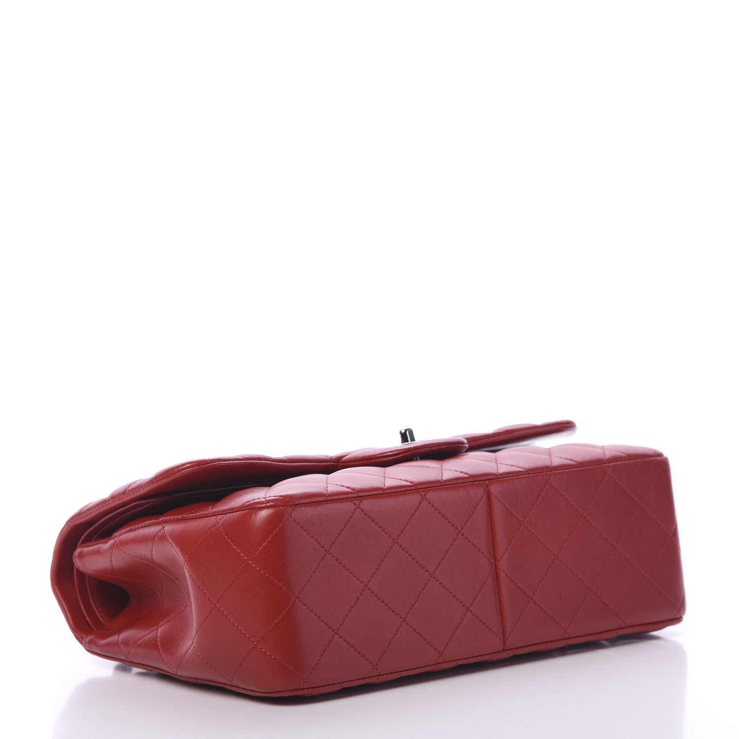 Chanel Lambskin Quilted Jumbo Double Flap Red 3 of 12