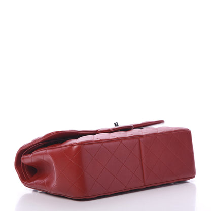Chanel Lambskin Quilted Jumbo Double Flap Red 3 of 12