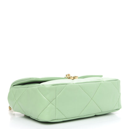 Chanel Goatskin Quilted Medium 19 Flap Light Green 4 of 11