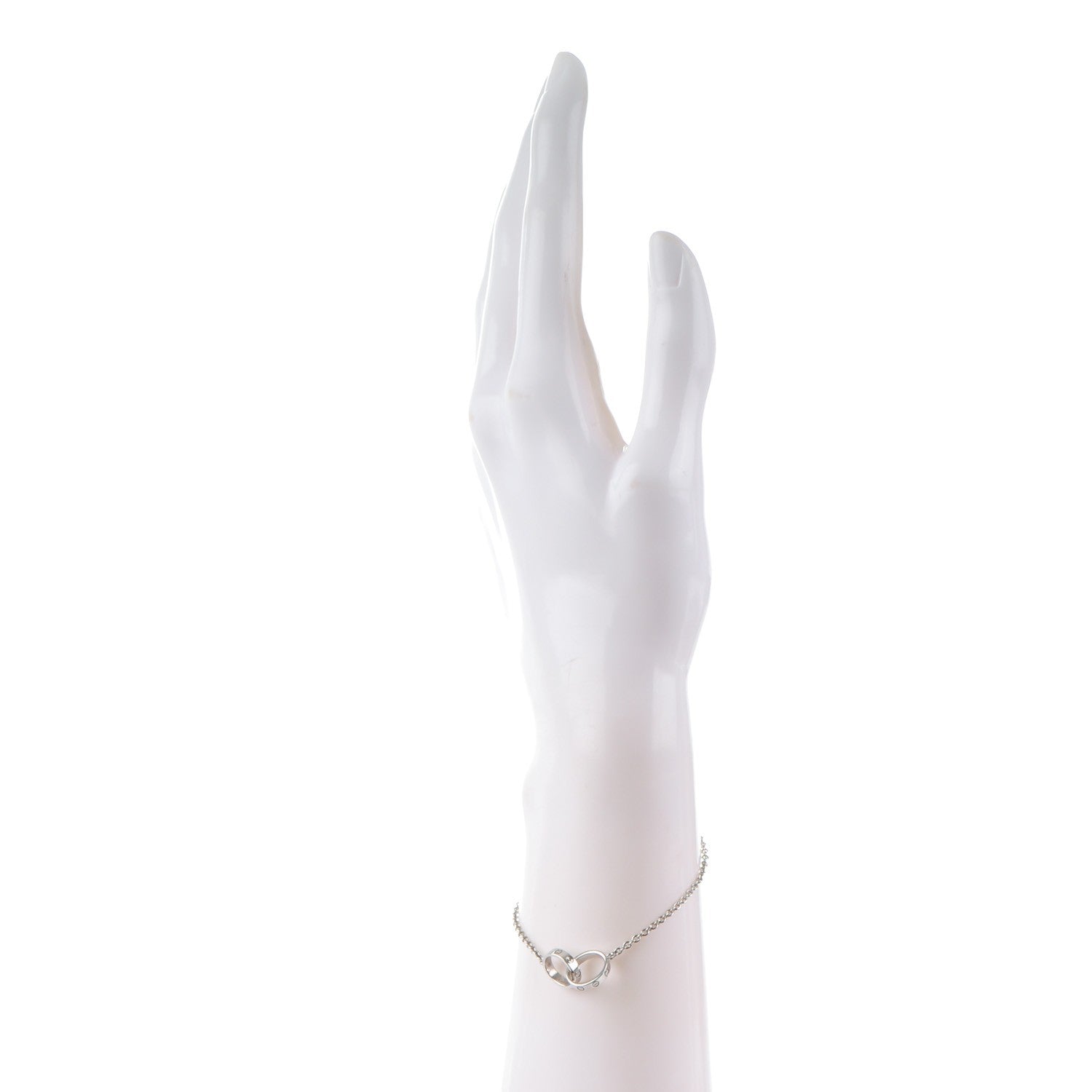 Cartier 18K White Gold Interlocking LOVE Bracelet 2 of 6