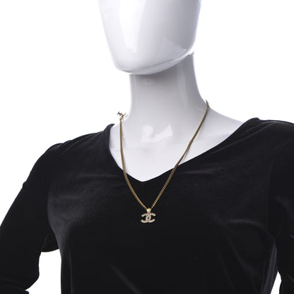 Chanel Crystal CC Necklace Gold 2 of 7