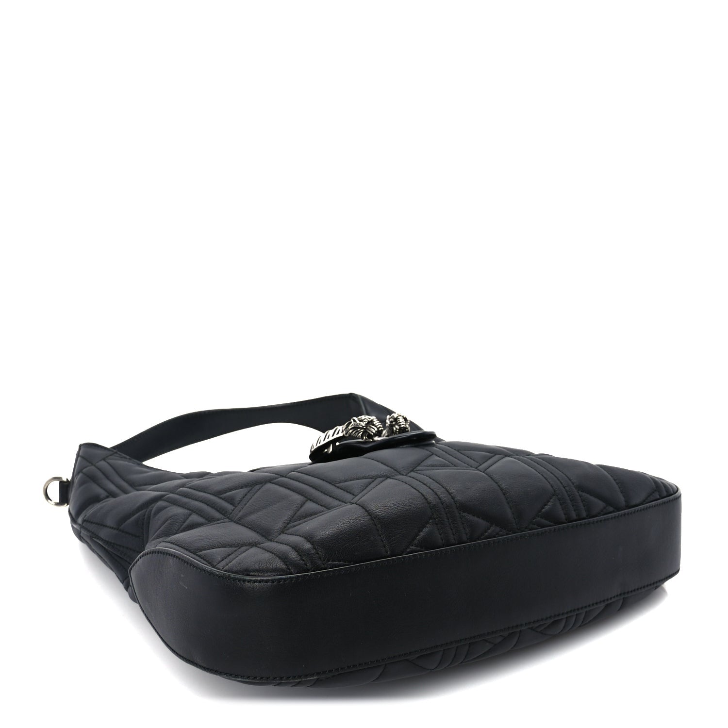 Gucci Calfskin Web Quilted Medium Dionysus Hobo Black 3 of 9