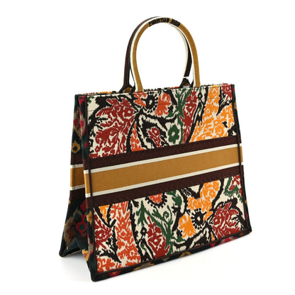Christian Dior Canvas Embroidered Large Paisley Book Tote Multicolor 2 of 8