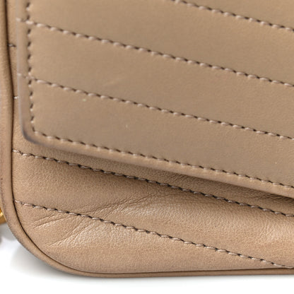 Saint Laurent Lambskin Matelasse Chevron Monogram Small Sulpice Bag Sable Beige 17 of 24