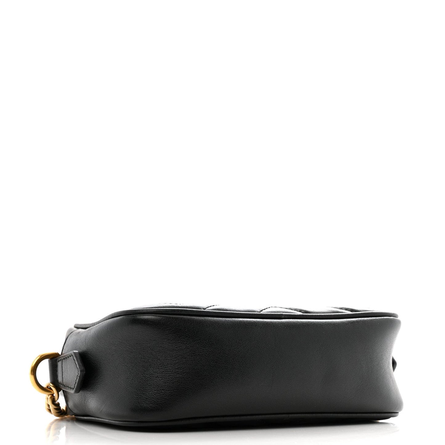Calfskin Matelasse Mini GG Marmont Chain Shoulder Bag Black