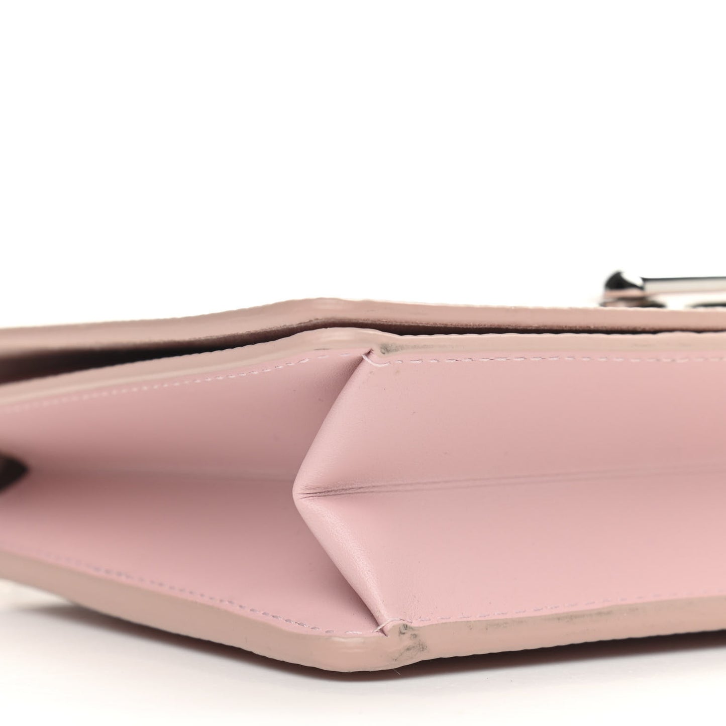 Epi Twist Belt Chain Wallet Rose Ballerine