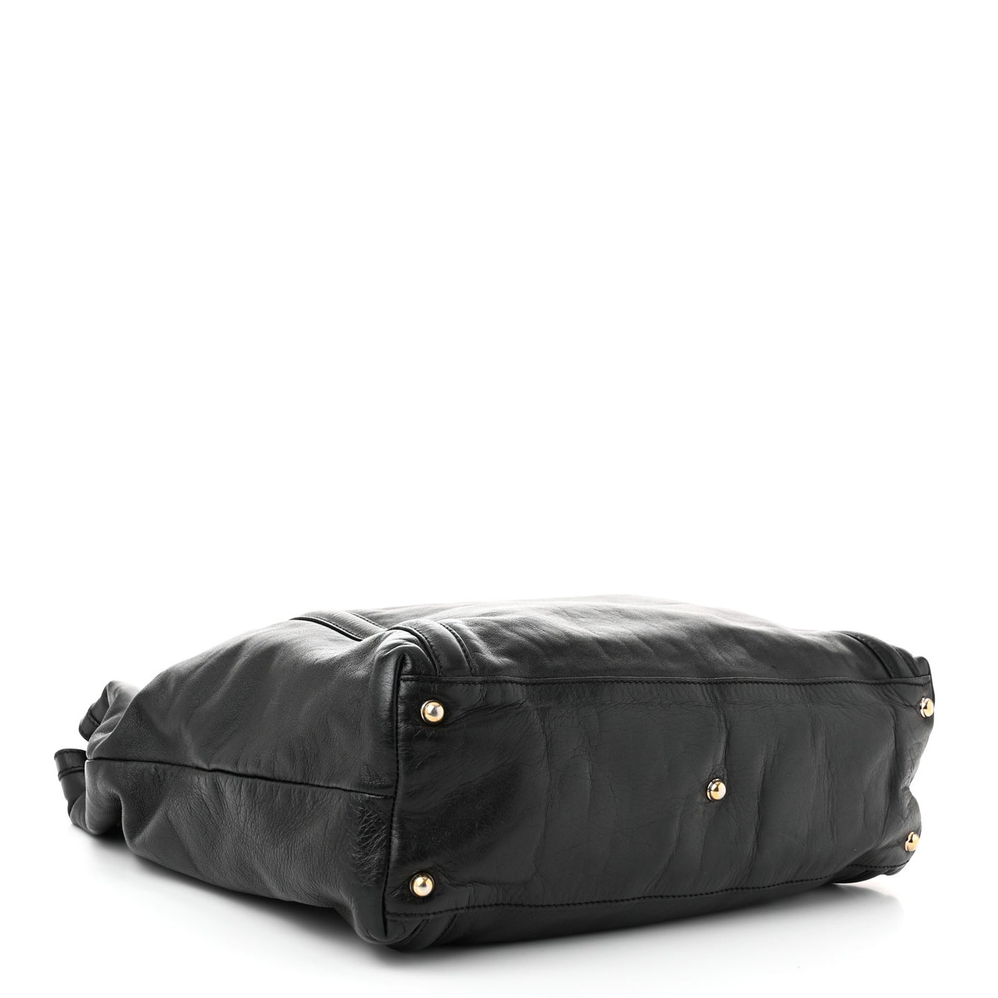 Calfskin Large Britt Shoulder Bag Black