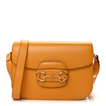 Gucci Textured Calfskin Horsebit 1955 Shoulder Bag  Yellow 1 of 8