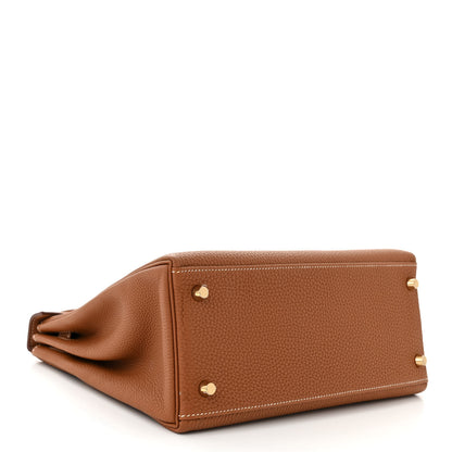 Hermes Togo Kelly Retourne 28 Gold 4 of 11