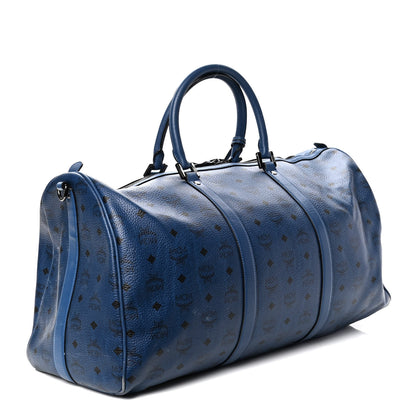 MCM Visetos Medium Traveler Weekender Bag Navy Blue 2 of 5