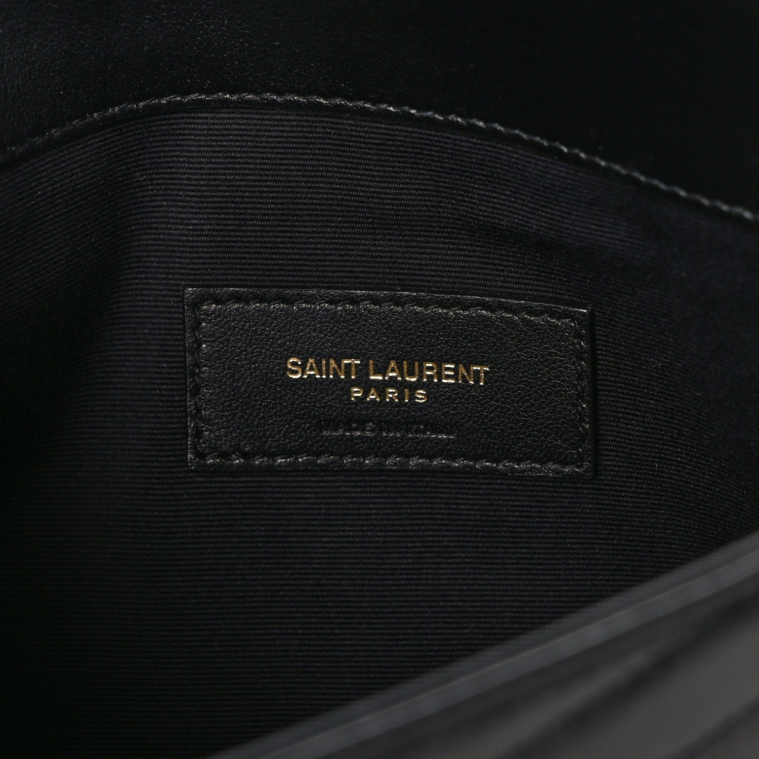 Saint Laurent Calfskin Matelasse Chevron Monogram Uptown Clutch Black 6 of 9