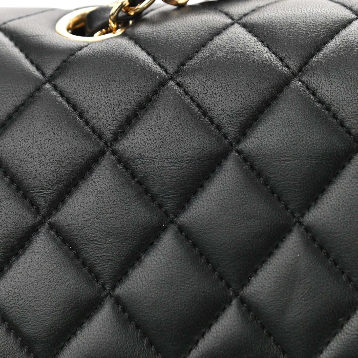 Chanel Lambskin Quilted Medium Double Flap Black 12 of 16