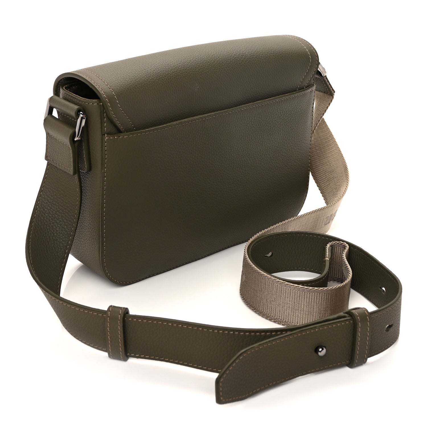 Christian Dior Grained Calfskin Small Saddle Messenger Bag Green 2 of 8