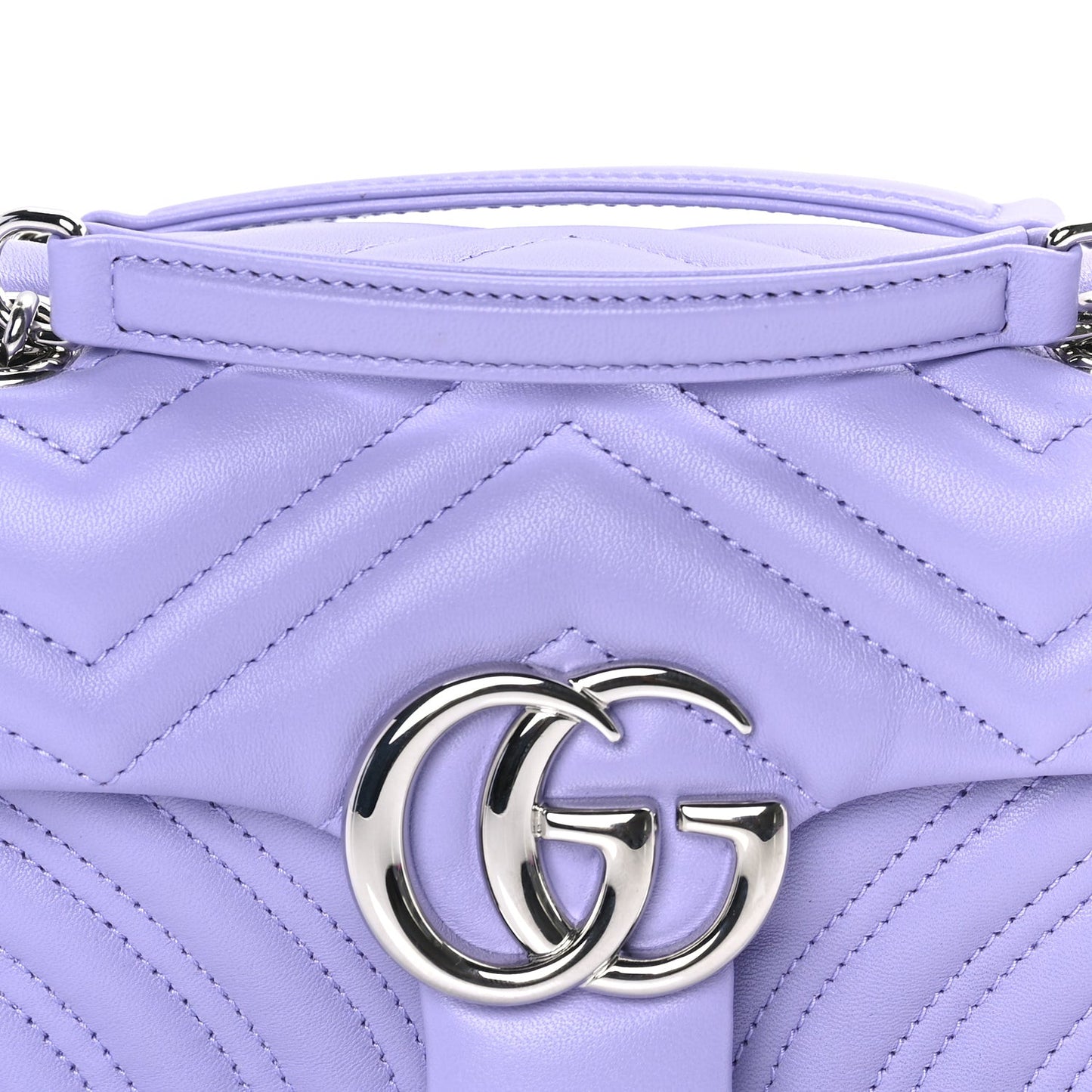 Calfskin Matelasse Small GG Marmont Shoulder Bag  Purple
