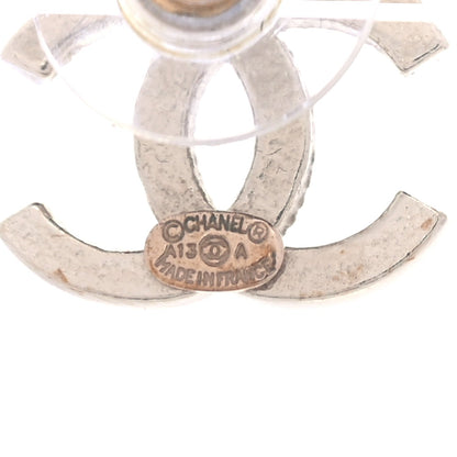 Chanel Metal Crystal CC Earrings Gold 4 of 5
