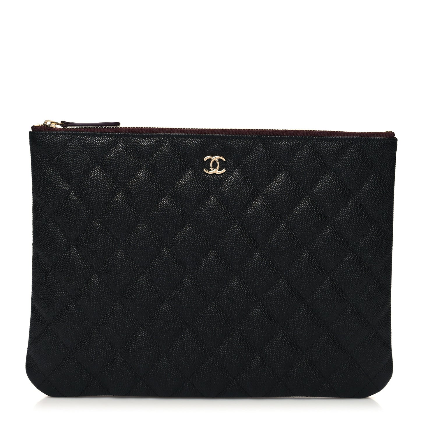 Caviar Quilted Medium Cosmetic Case Black