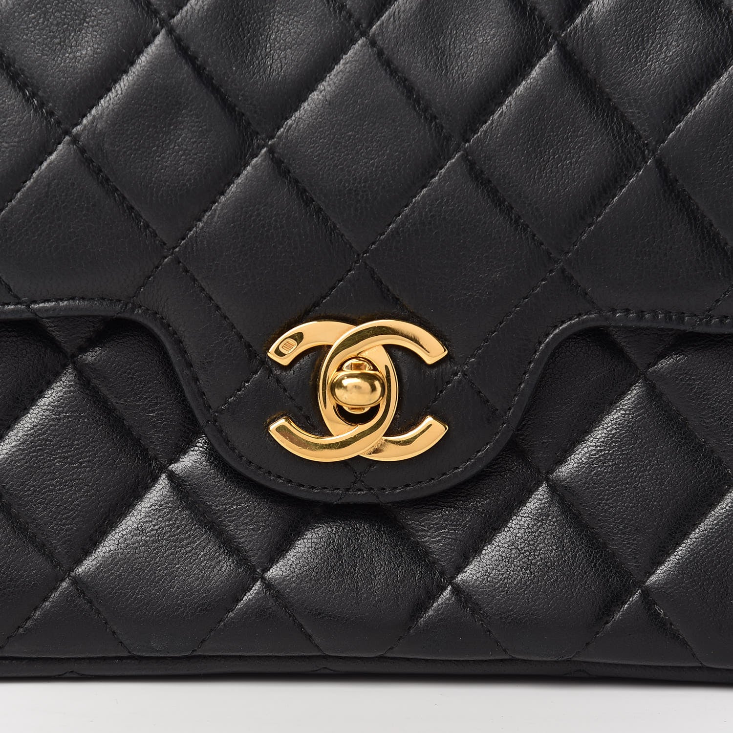 Chanel Lambskin Quilted Small Double Flap Black 10 of 20