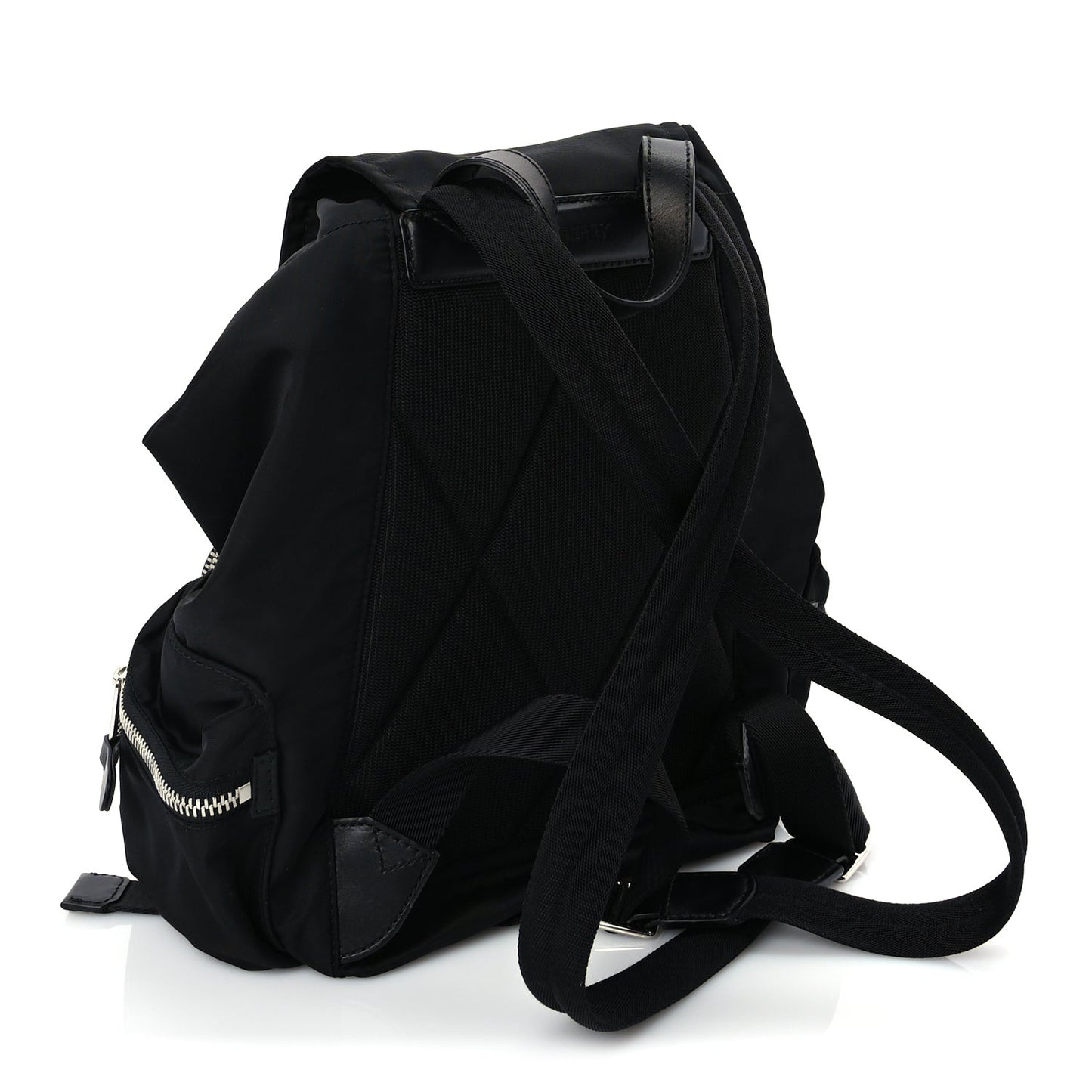 Nylon Logo Print Medium Rucksack Backpack Black