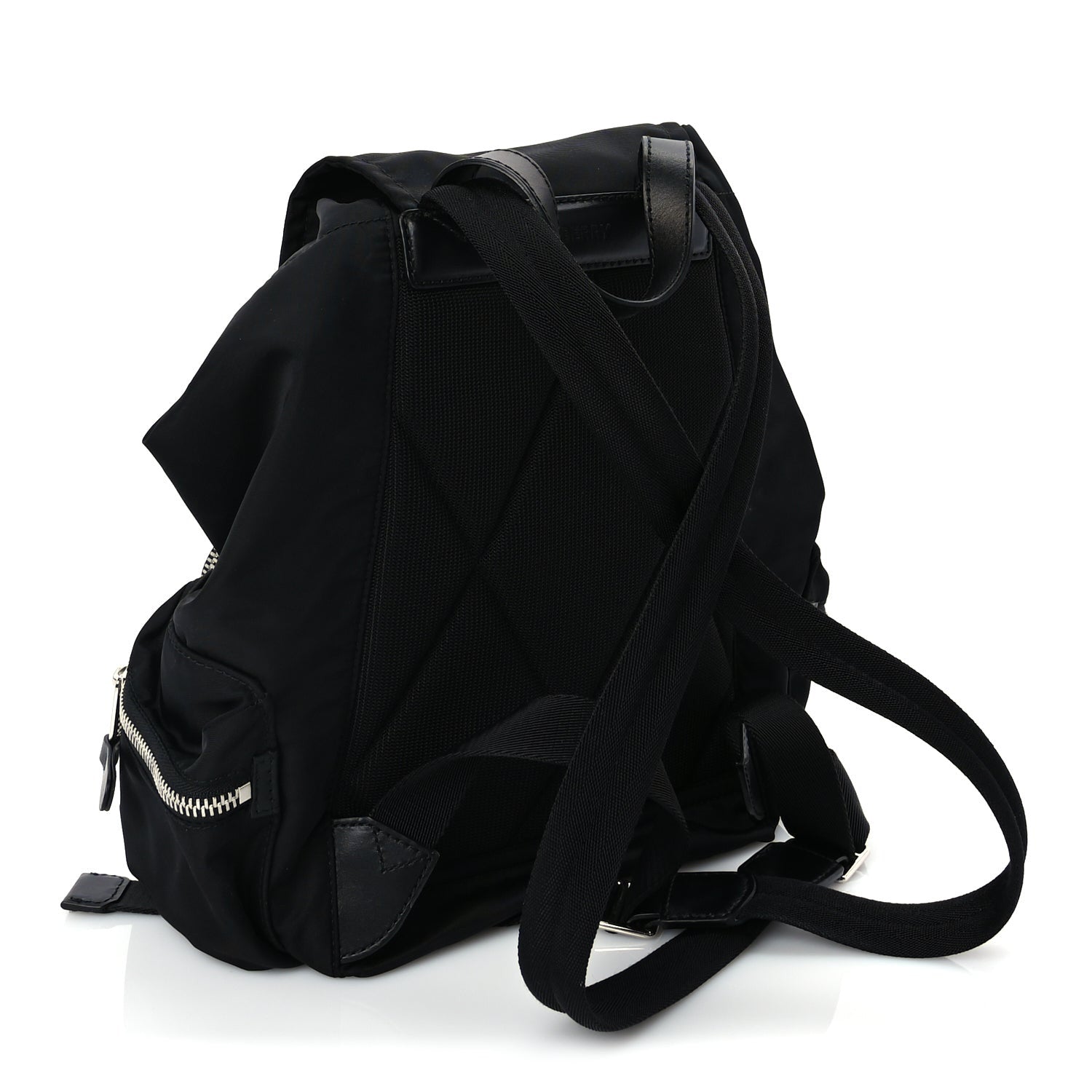 Burberry Nylon Logo Print Medium Rucksack Backpack Black 2 of 8