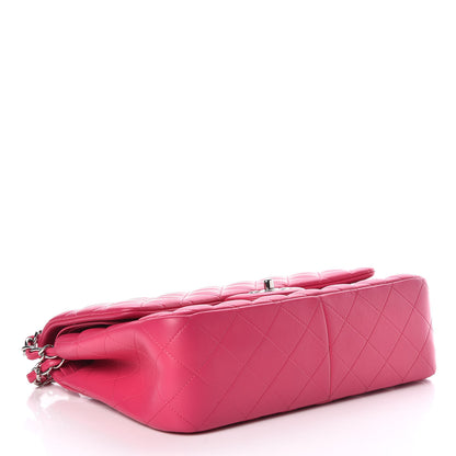 Chanel Lambskin Quilted Jumbo Double Flap Fuchsia 4 of 12