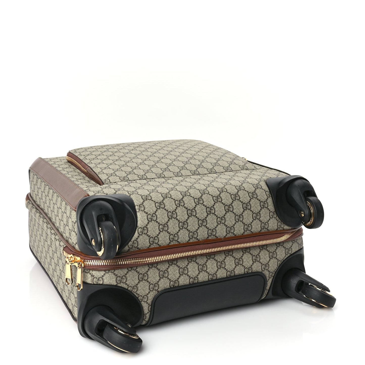 GG Supreme Monogram Azalea Calfskin Retro Interlocking G Carry On Trolley Brown Sugar