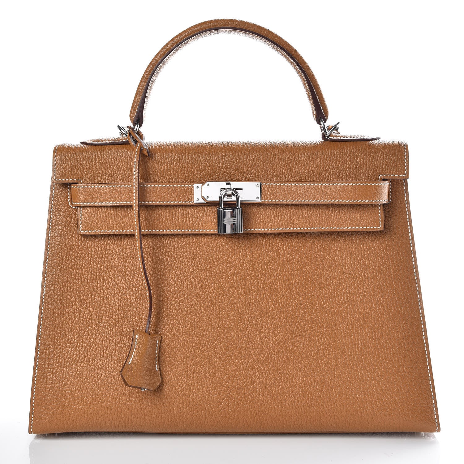 Hermes Chevre De Coromandel Kelly Sellier 32 Gold 1 of 38