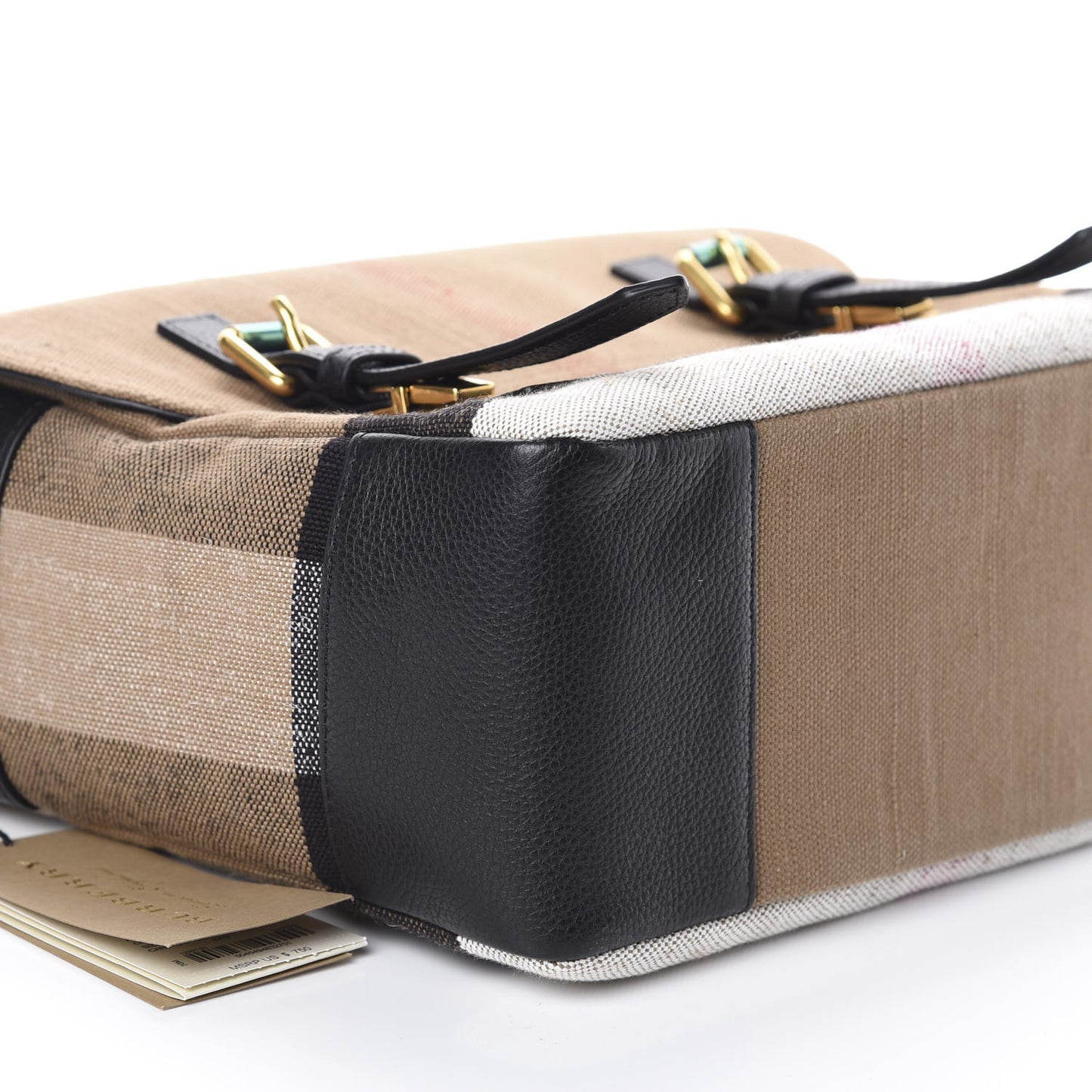 Canvas Mega Check Large Baildon Messenger Bag Black